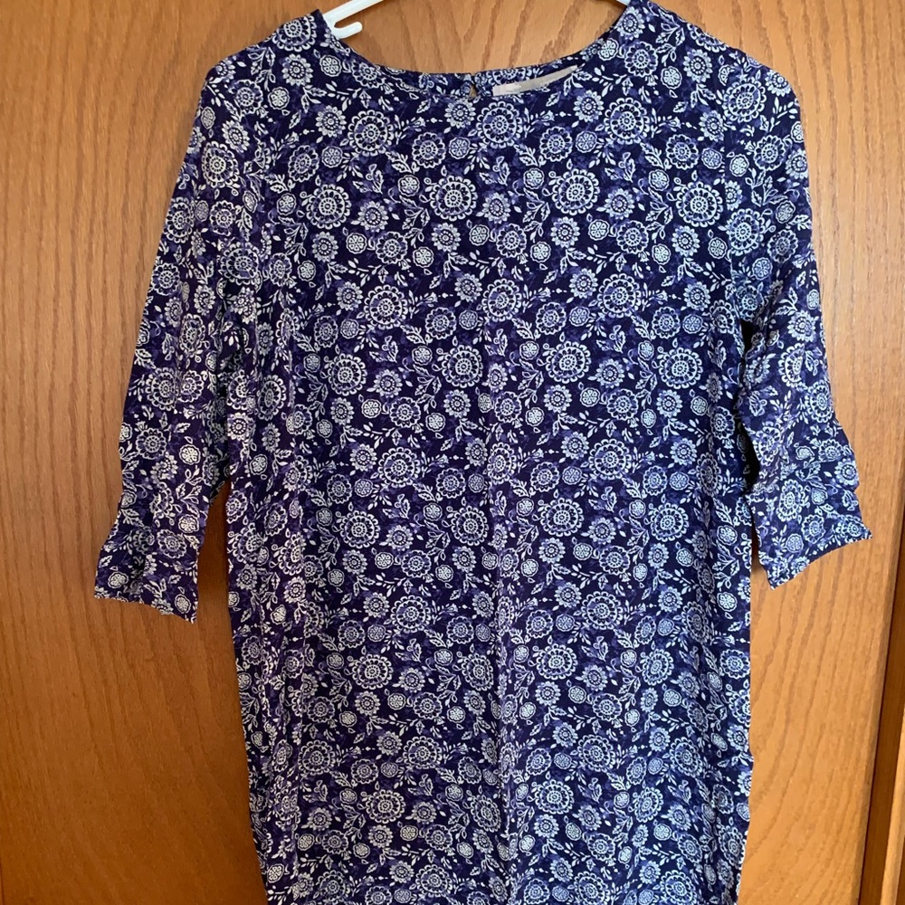Blue floral dress